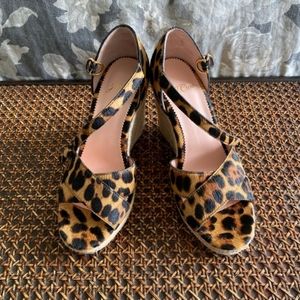 J.CREW LEOPARD  Wedge Heels